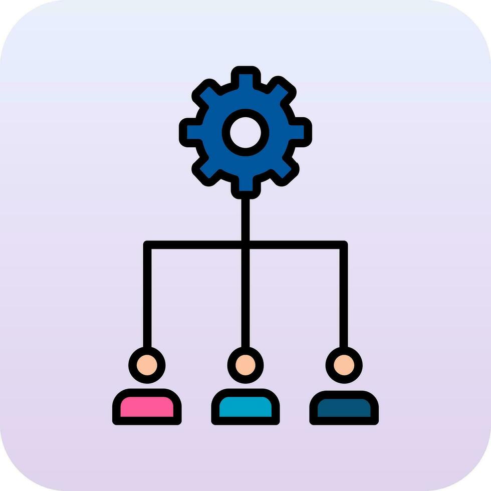 team management vector pictogram