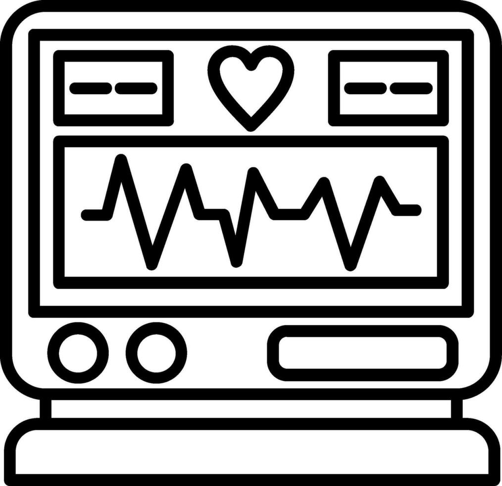 elektrocardiogram vector icoon