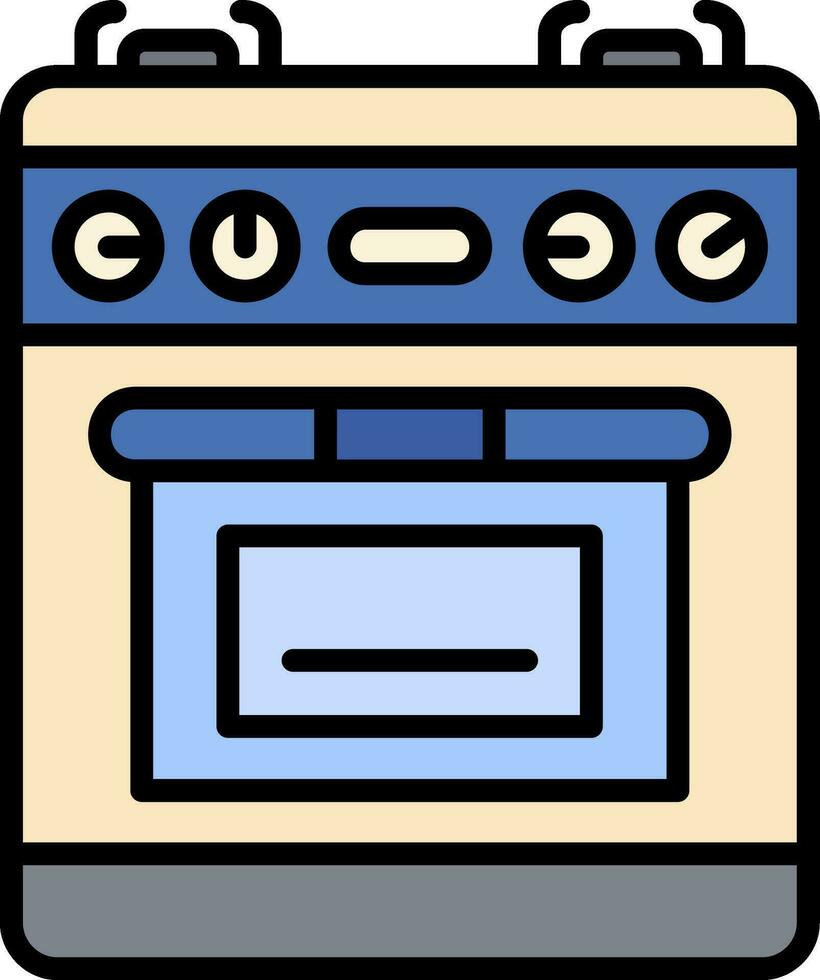 gas- fornuis vector icoon