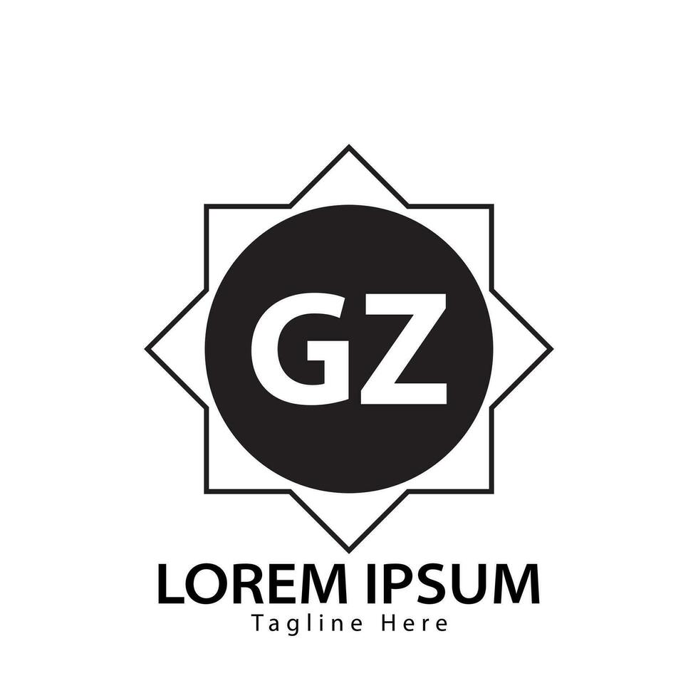 brief gz logo. gz logo ontwerp vector illustratie voor creatief bedrijf, bedrijf, industrie. pro vector
