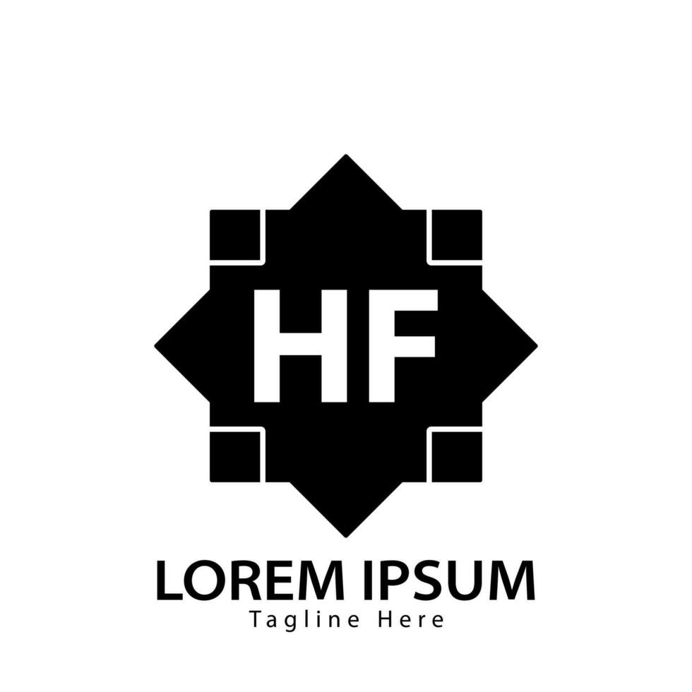 brief hf logo. hf logo ontwerp vector illustratie voor creatief bedrijf, bedrijf, industrie. pro vector