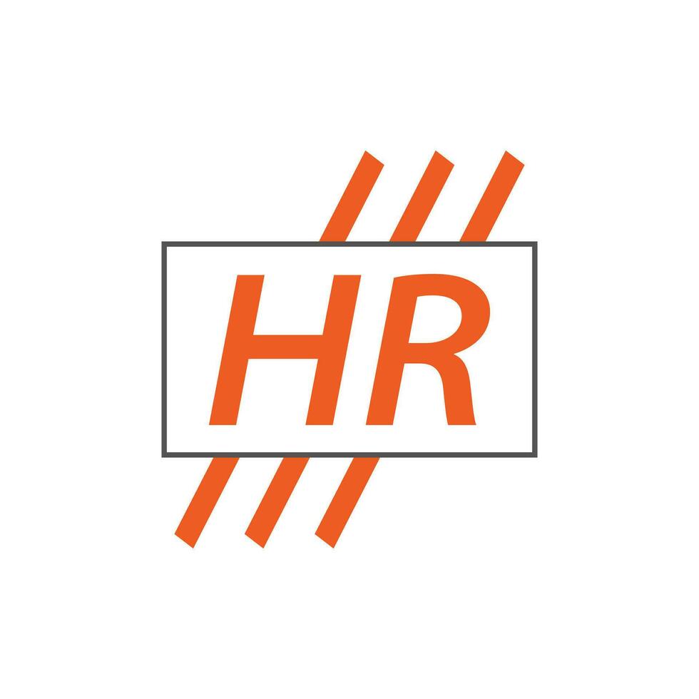 brief hr logo. hr logo ontwerp vector illustratie voor creatief bedrijf, bedrijf, industrie. pro vector