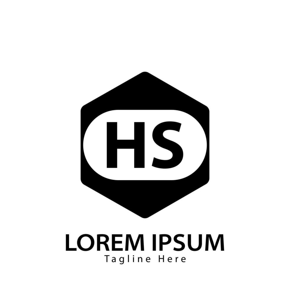 brief hs logo. hs logo ontwerp vector illustratie voor creatief bedrijf, bedrijf, industrie. pro vector