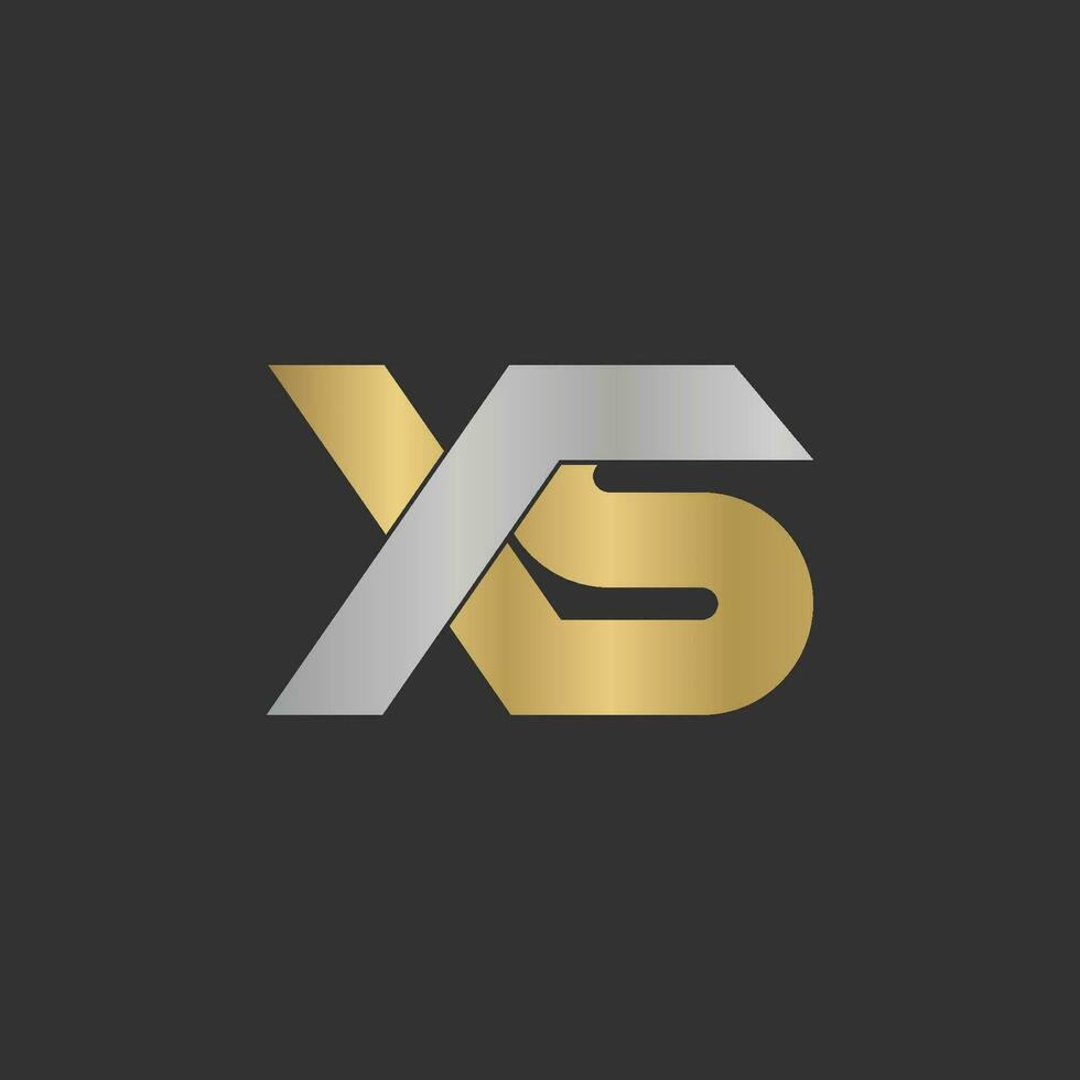 alfabet initialen logo xs, sx, X en s vector