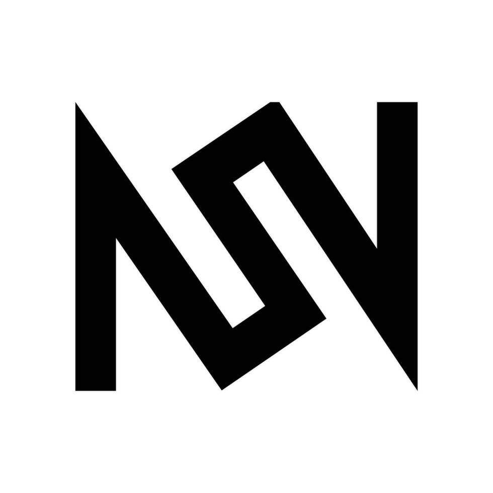 alfabet brieven initialen monogram logo NS, sn, s en n vector