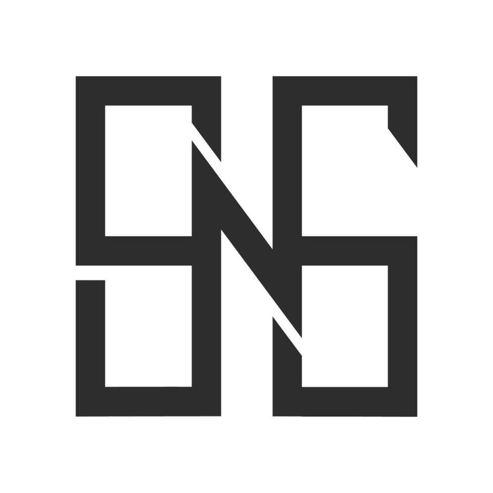 alfabet brieven initialen monogram logo NS, sn, s en n vector