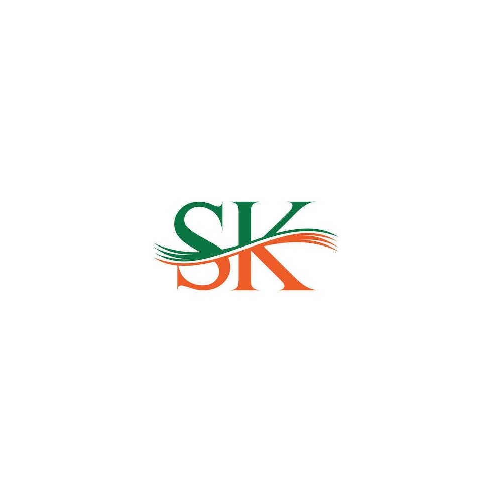 alfabet letters initialen monogram logo ks, sk, k en s vector