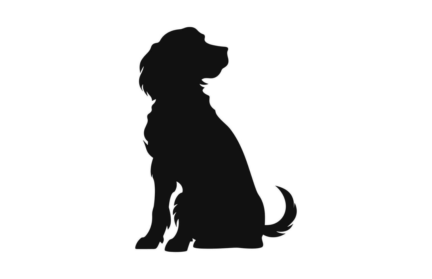 een hond silhouet zwart vector vrij
