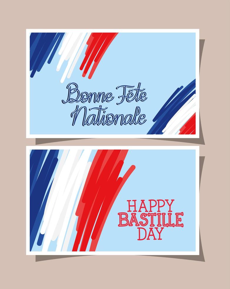 affiches bastille dag vector