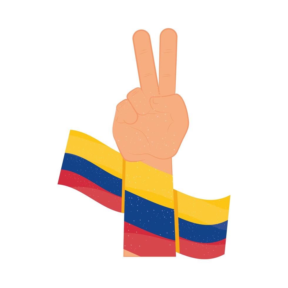 Colombia vlag vrede en liefde vector