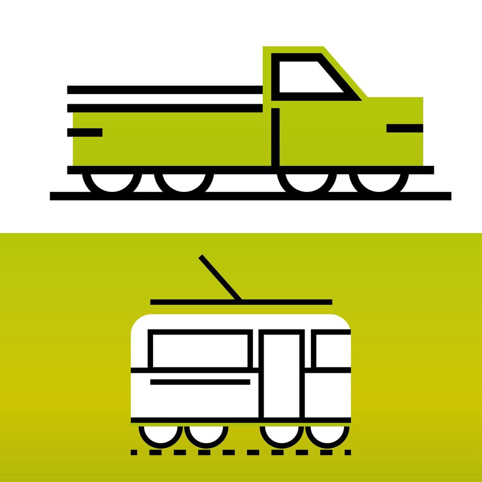 ophalen tram vervoer vector