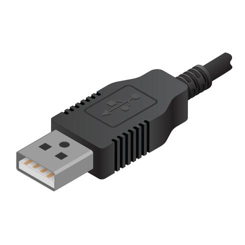 USB-connector isometrische vectorillustratie vector