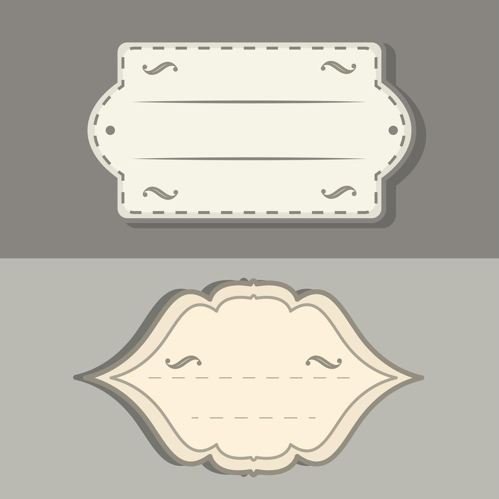 frame en label vintage vector