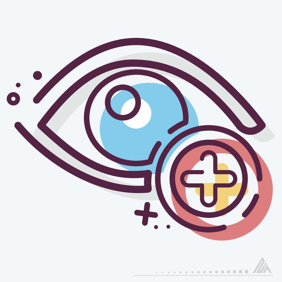 pictogramvector van oogonderzoek 2 - mbe-stijl vector