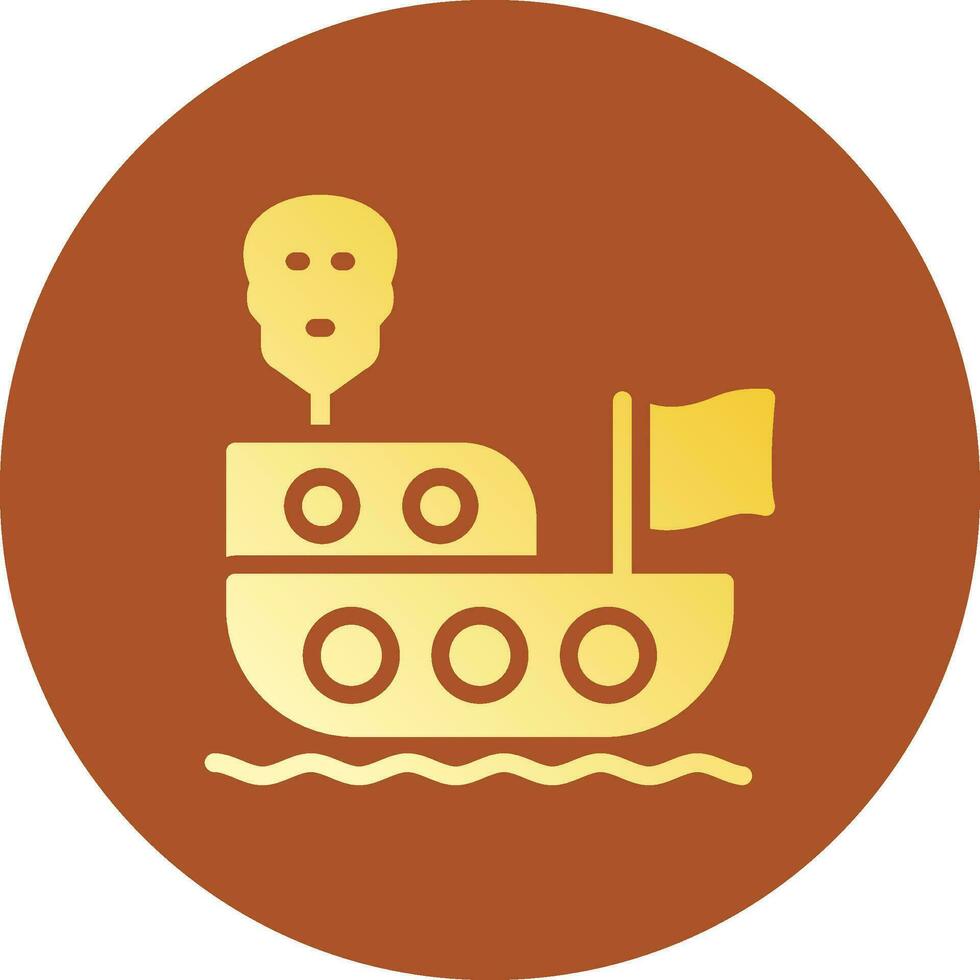 piraten schip creatief icoon ontwerp vector