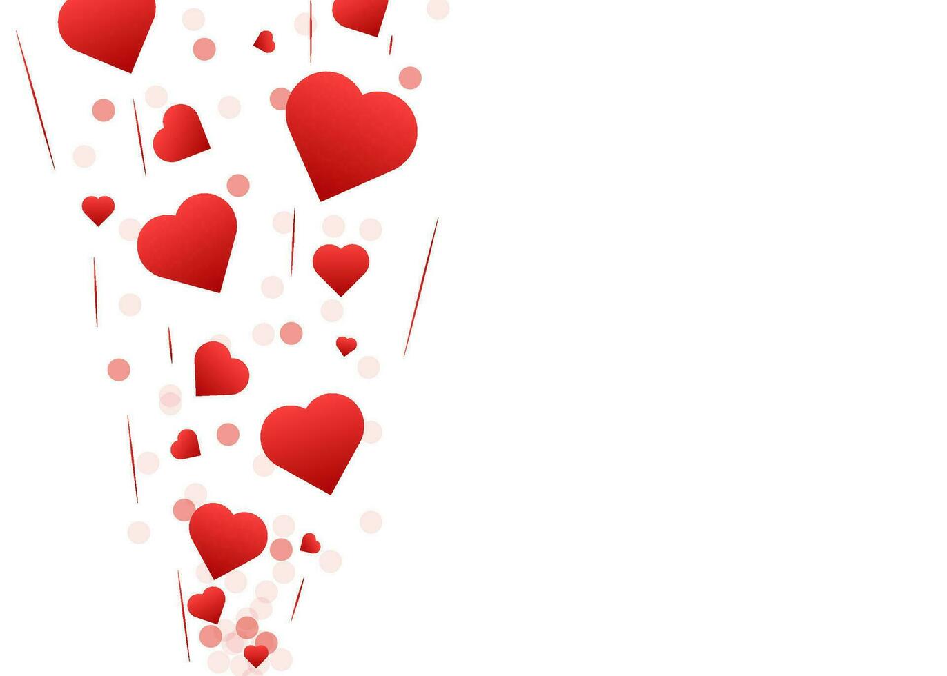 gelukkig valentijnsdag in 3d stijl. hart liefde vector achtergrond. tekst doos. gelukkig valentijnsdag in abstract stijl Aan rood achtergrond
