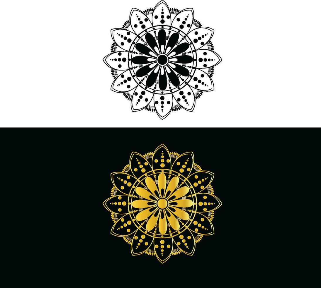 gouden mandala-ontwerp vector