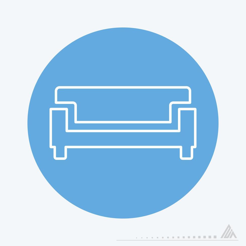 vectorafbeelding van twee stoelen - blauwe monochrome stijl vector