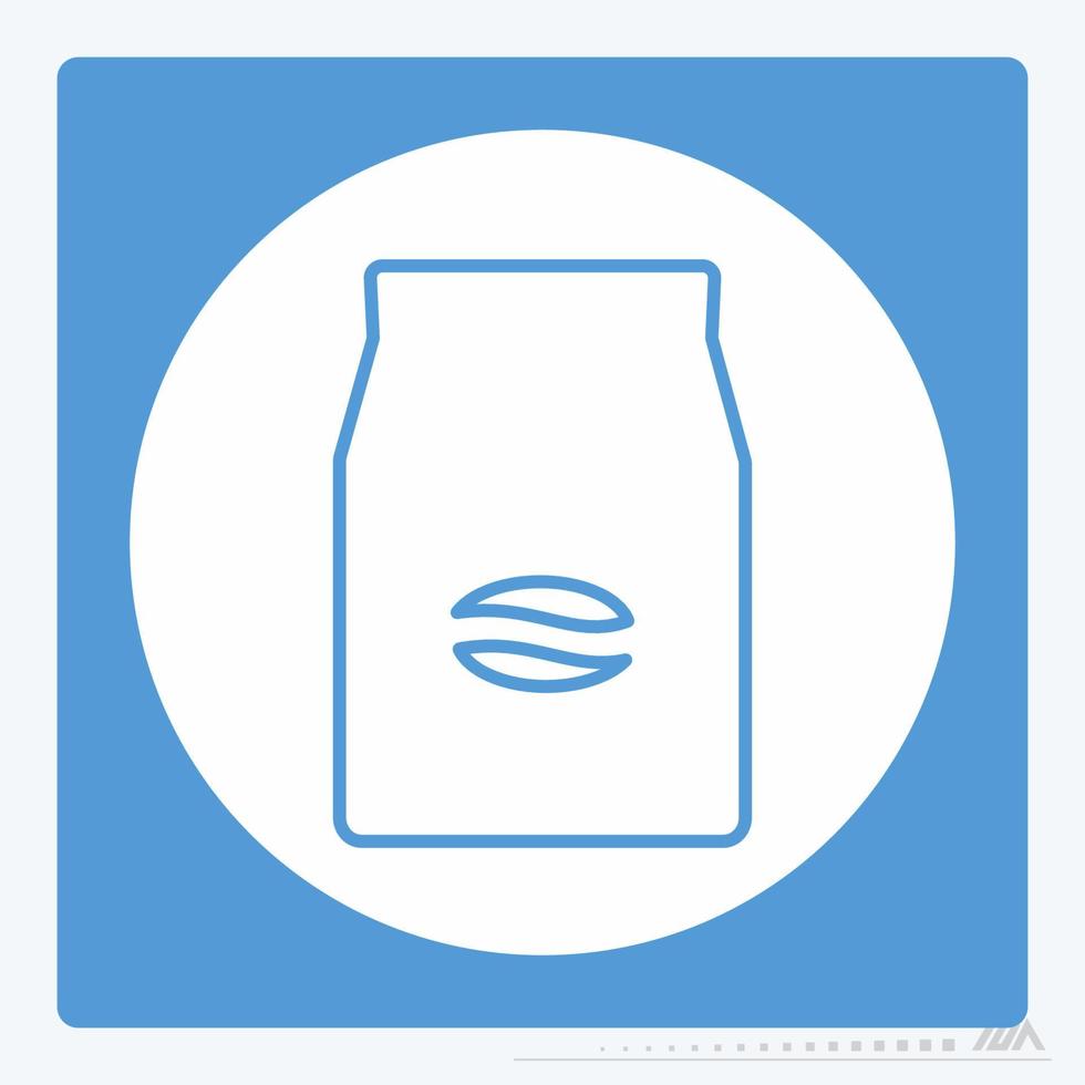 pictogramvector van koffiepakketten - witte maanstijl vector