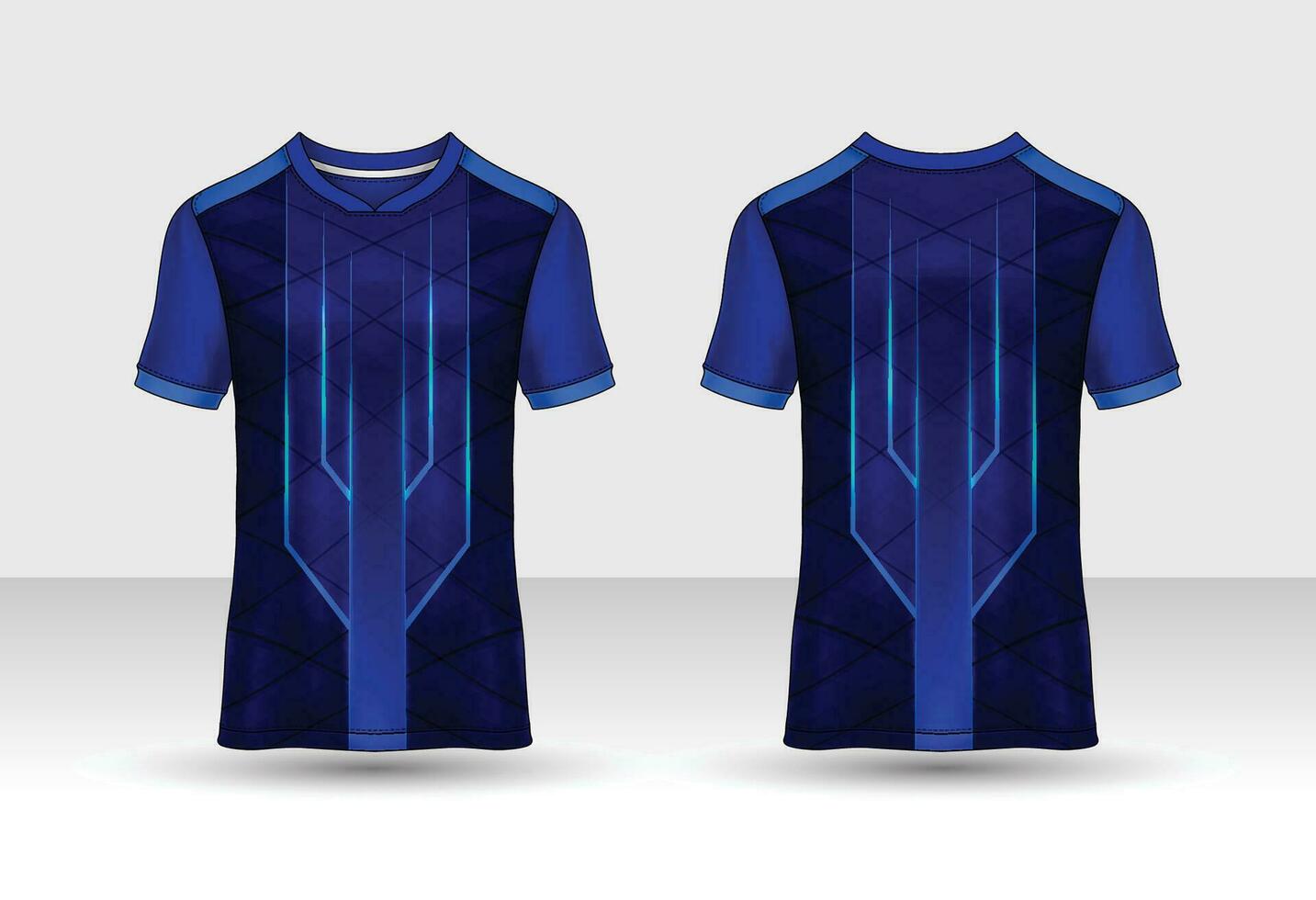 t-shirt sport ontwerpsjabloon, voetbal jersey mockup voor voetbalclub. uniform voor- en achteraanzicht. vector