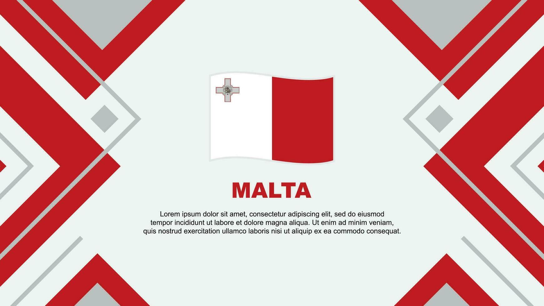 Malta vlag abstract achtergrond ontwerp sjabloon. Malta onafhankelijkheid dag banier behang vector illustratie. Malta illustratie