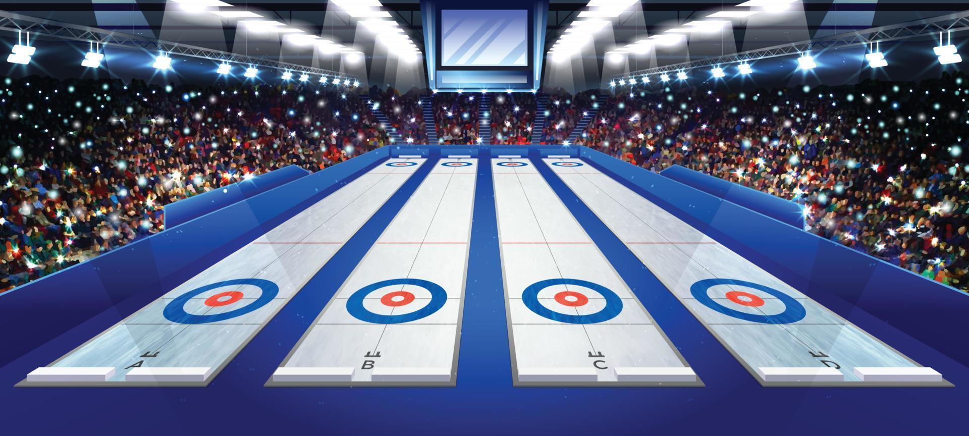 curling stadion achtergrond concept vector