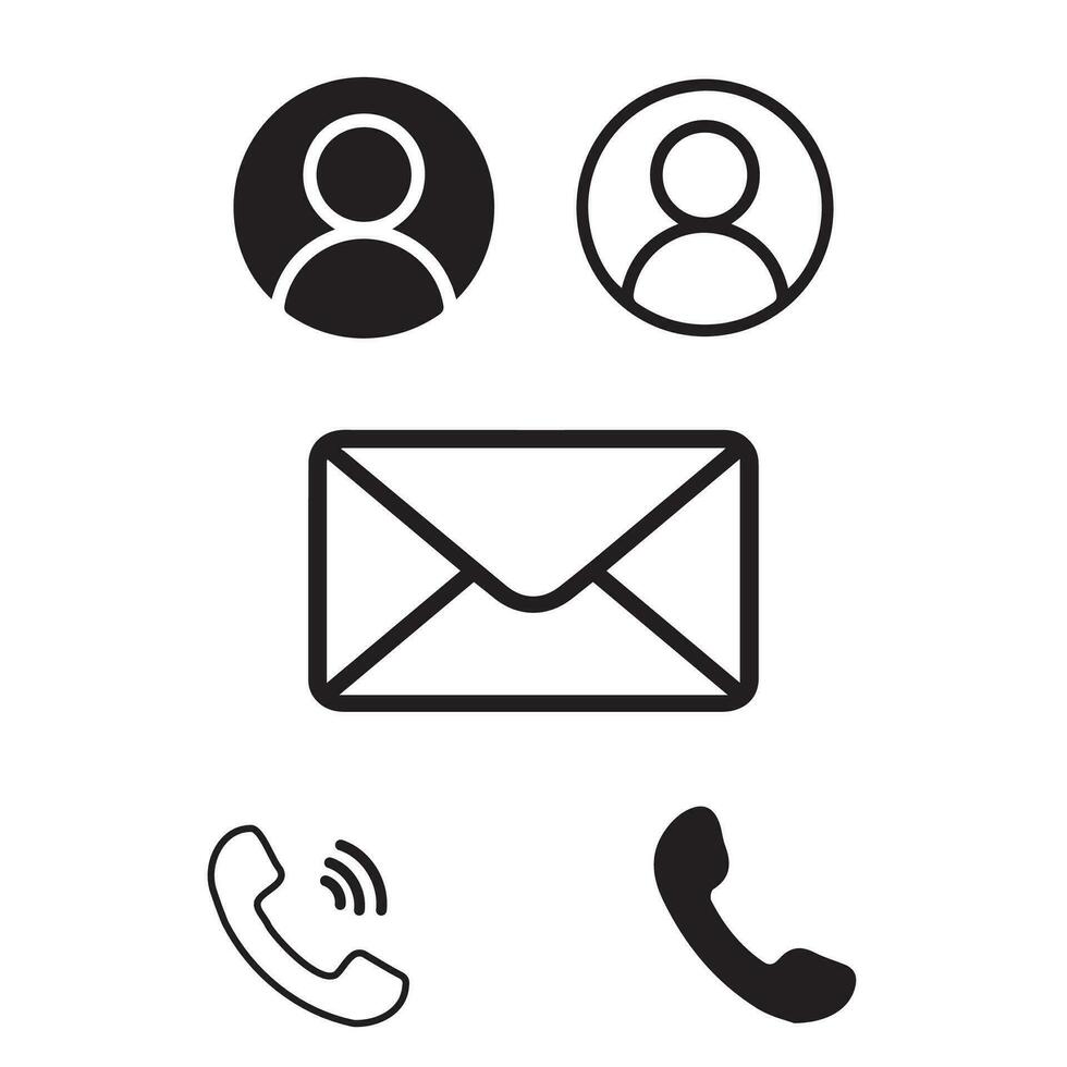 neem contact met ons op pictogram vector. communicatie pictogrammenset vector