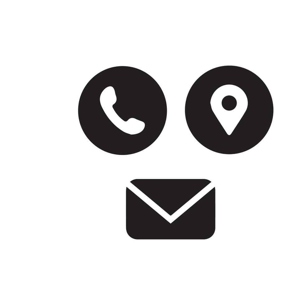 neem contact met ons op pictogram vector. communicatie pictogrammenset vector