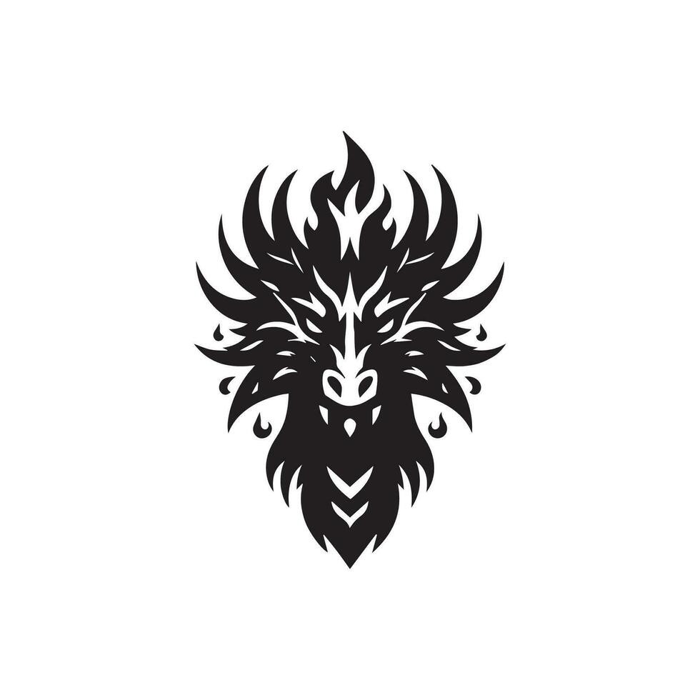 gemakkelijk draak hoofd logo voor symbool en icoon vector