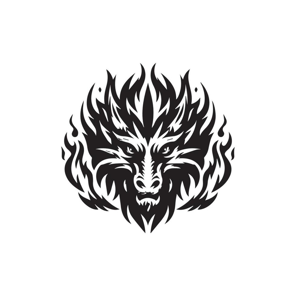 gemakkelijk draak hoofd logo voor symbool en icoon vector