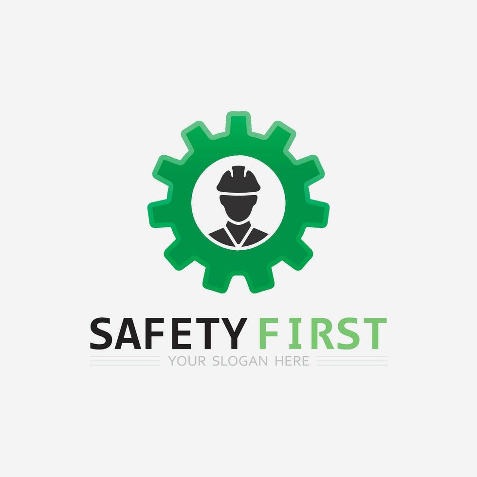 veiligheid eerste logo icoon vector ontwerp en illustratie grafisch teken