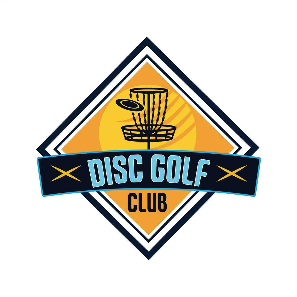 schijf golf logo ontwerp vector