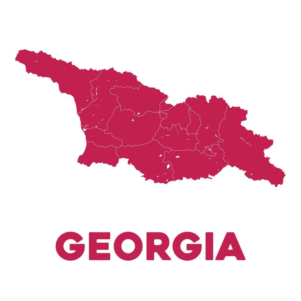 gedetailleerd Georgië kaart vector