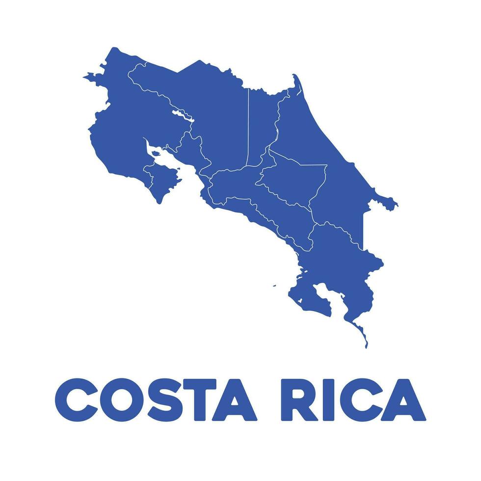 gedetailleerd costa rica kaart vector