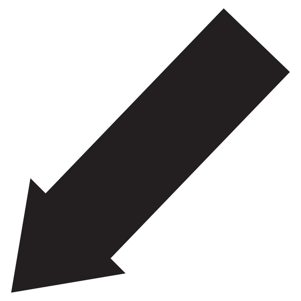 stoutmoedig pijl teken verzameling, reeks van zwart pijlen pictogrammen, geïsoleerd Aan wit achtergrond vector