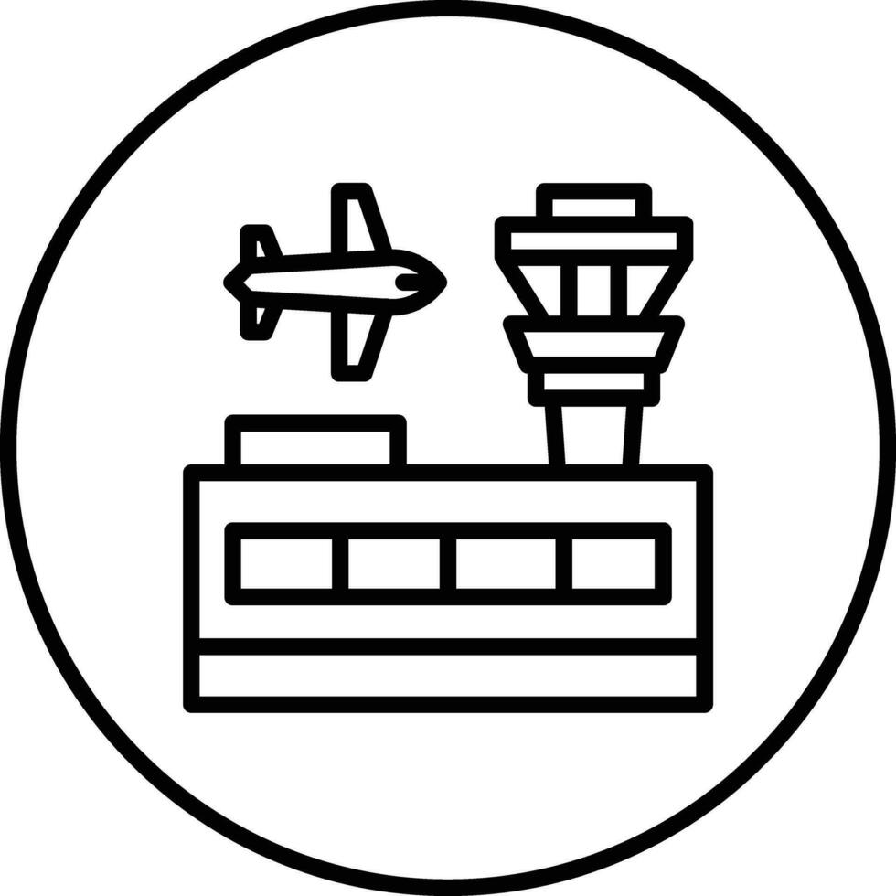 luchthaven gebouw vector icoon