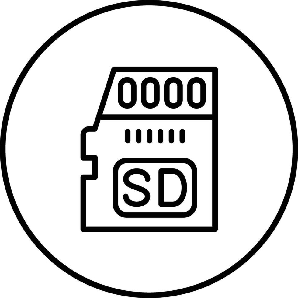 sd-kaart vector pictogram