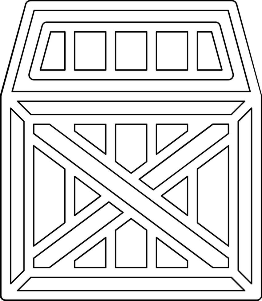 houten doos vector icoon