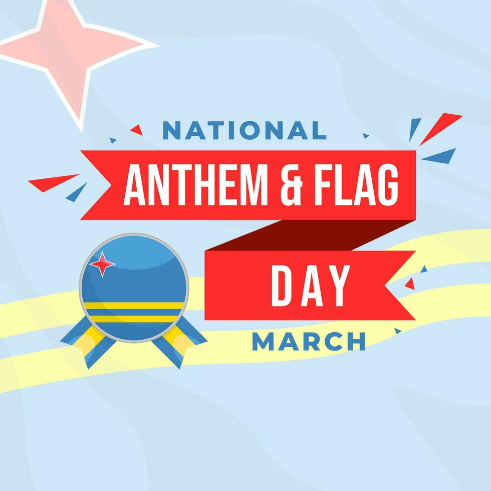 nationaal hymne en vlag dag illustratie vector achtergrondgeluid, de dag van aruba. vector eps 10