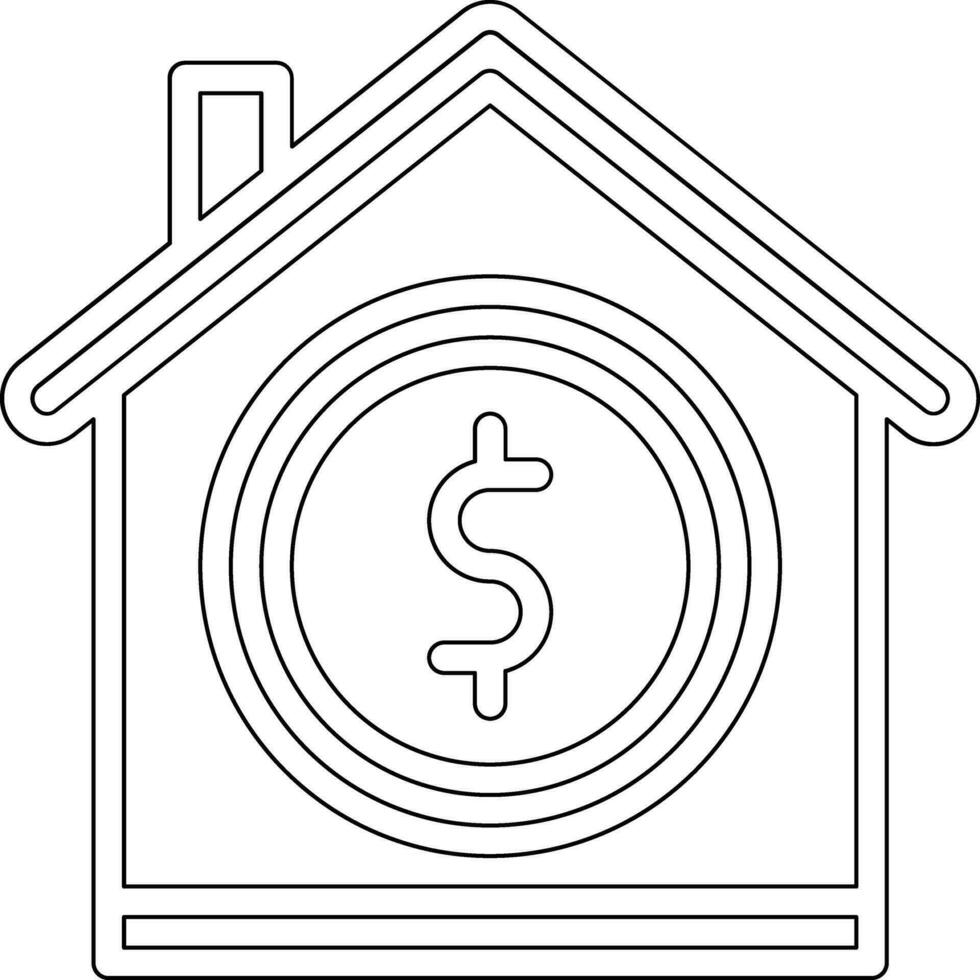 huis geld vector icoon