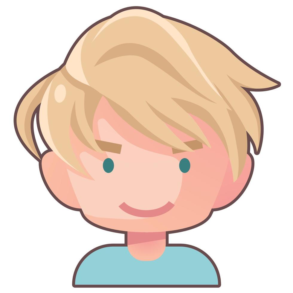 avatar jongen cartoon vector