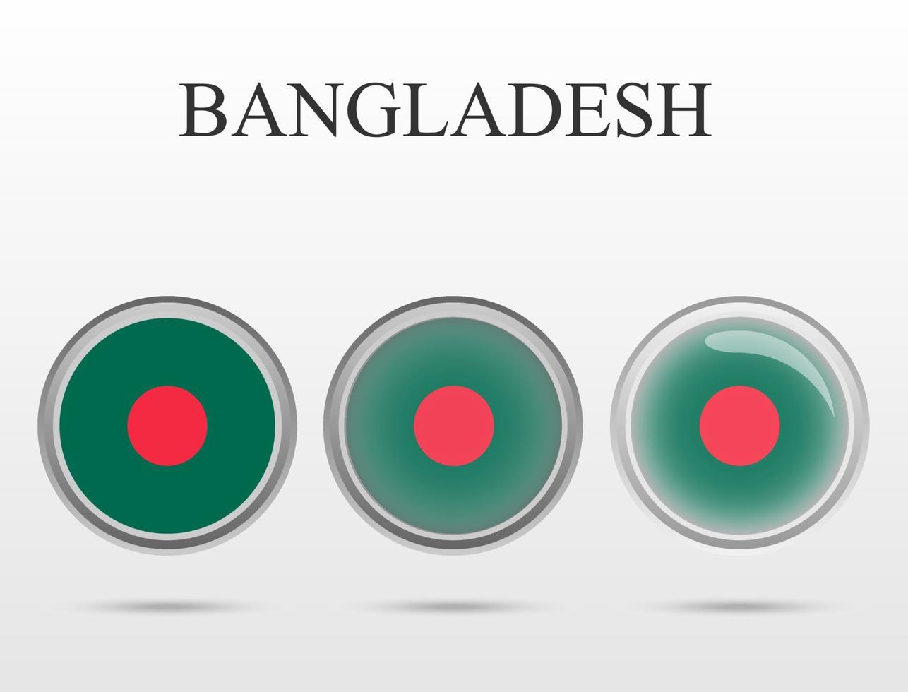 vlag van bangladesh in de vorm van een cirkel vector