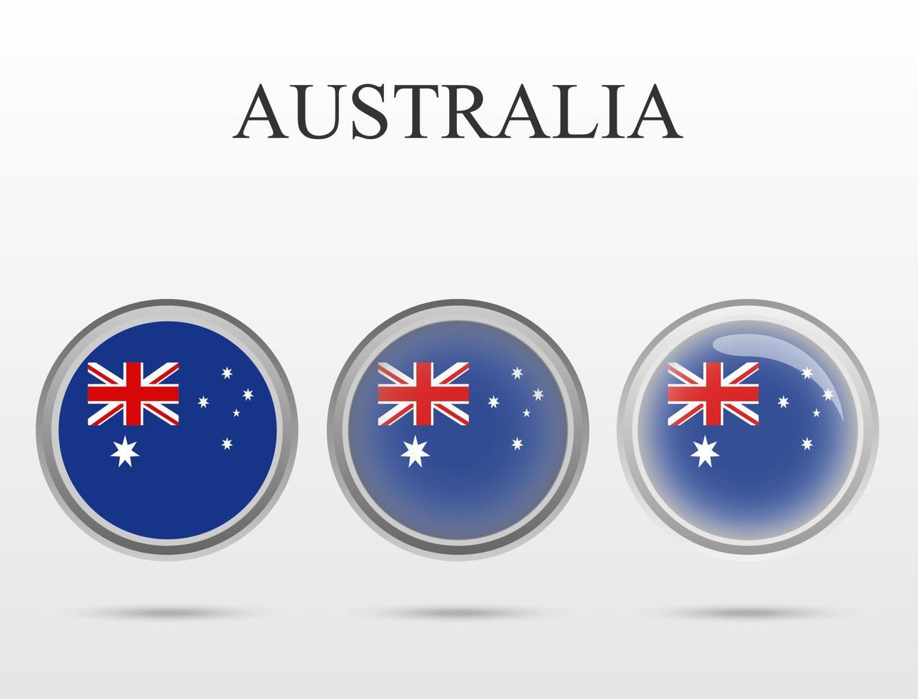 vlag van Australië in de vorm van een cirkel vector