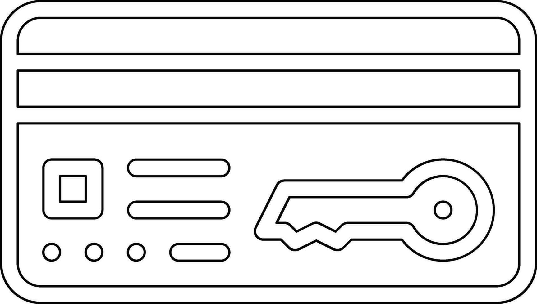 sleutelkaart vector icoon