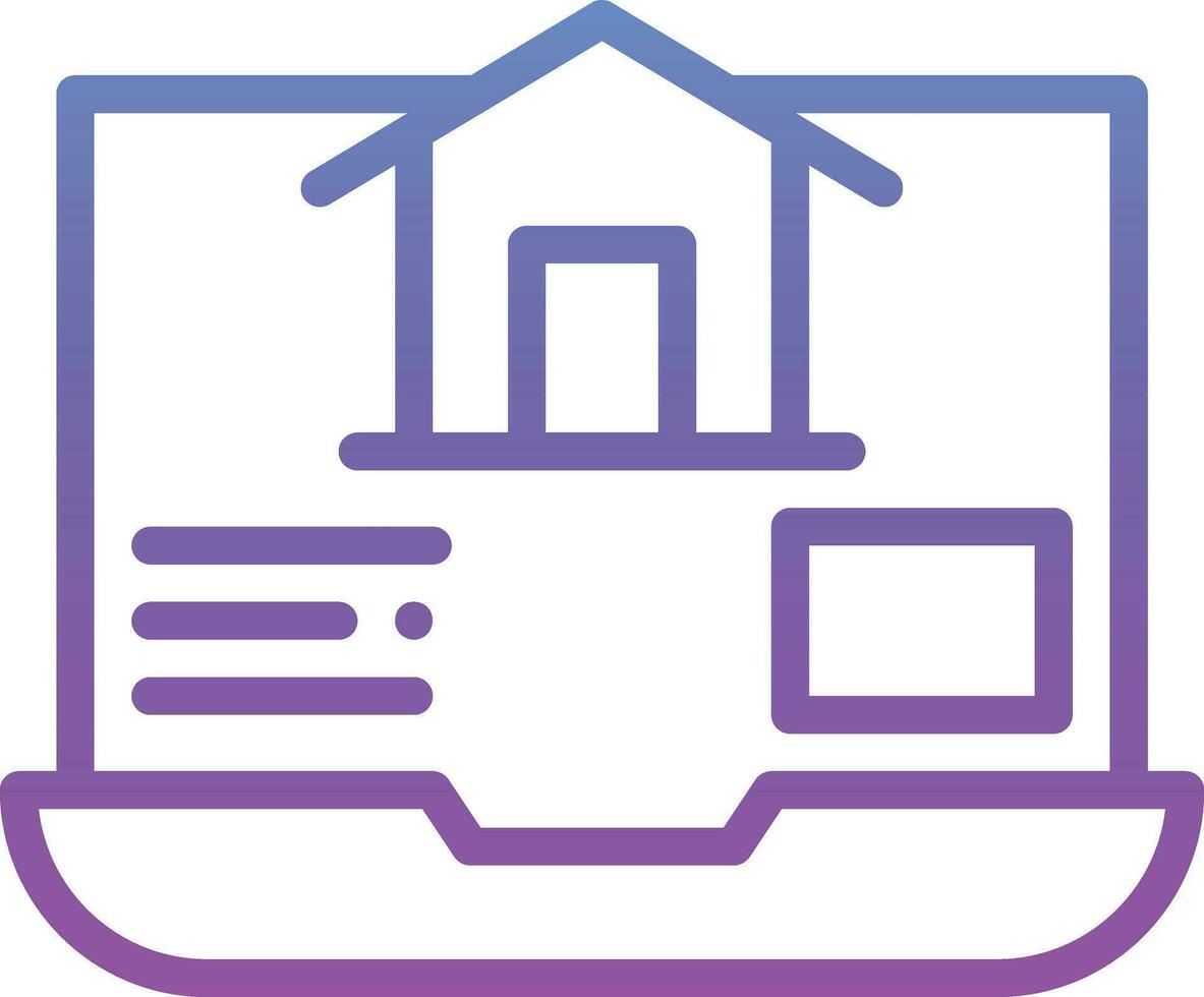 kopen huis online vector icoon