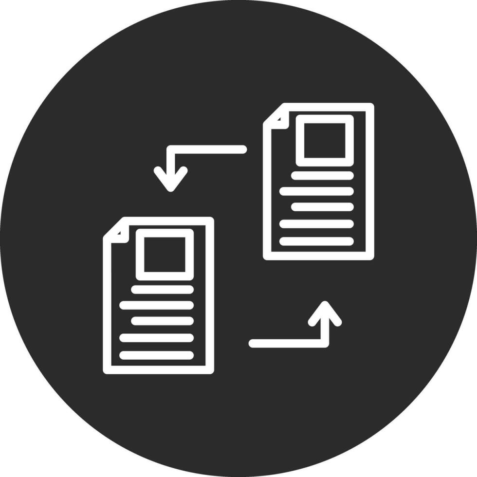 documenten uitwisseling vector icoon