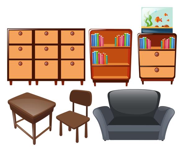 Verschillende soorten meubels vector