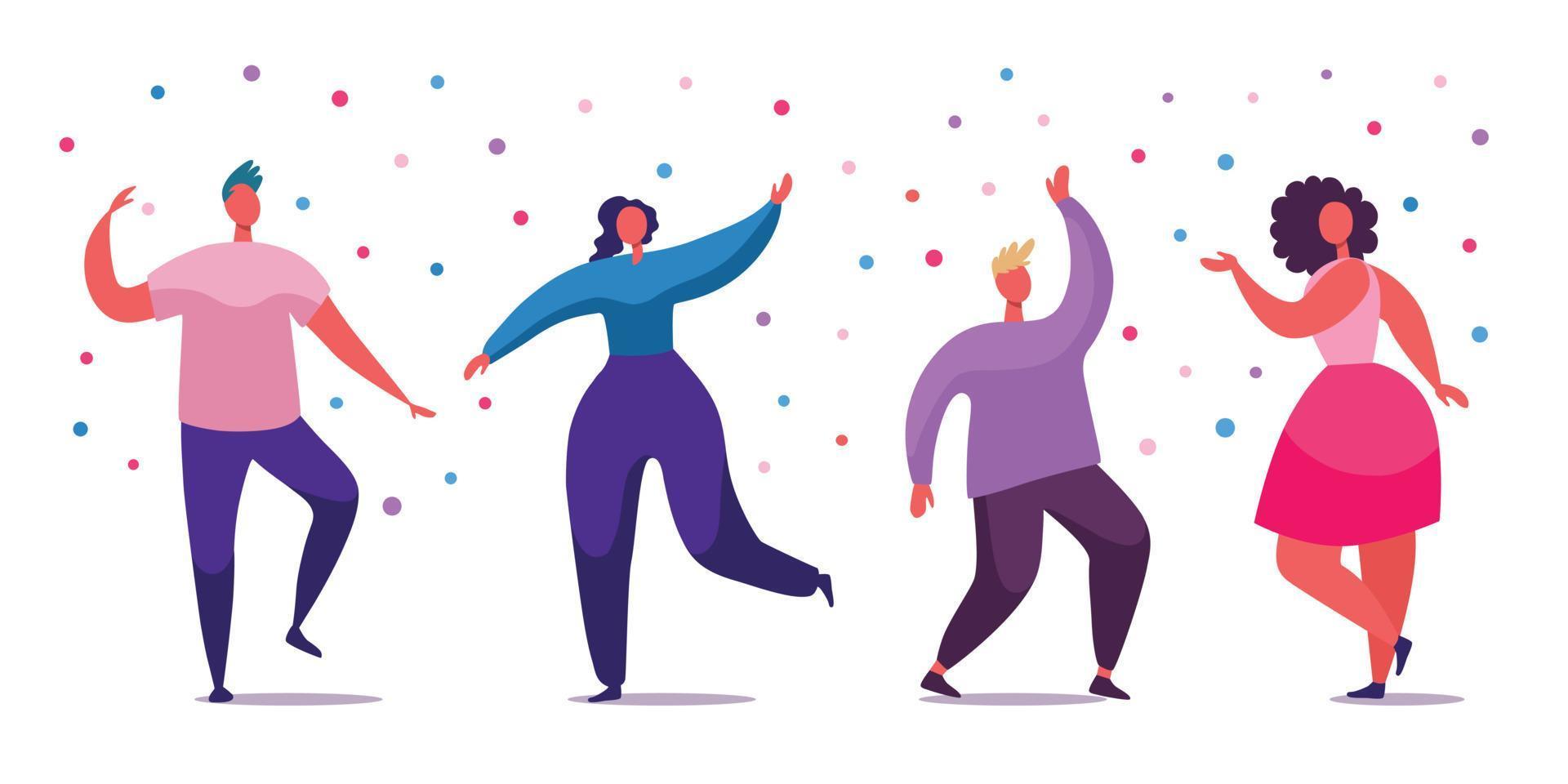 gelukkig kantoor springen en dansen mensen. zakelijk werk vector