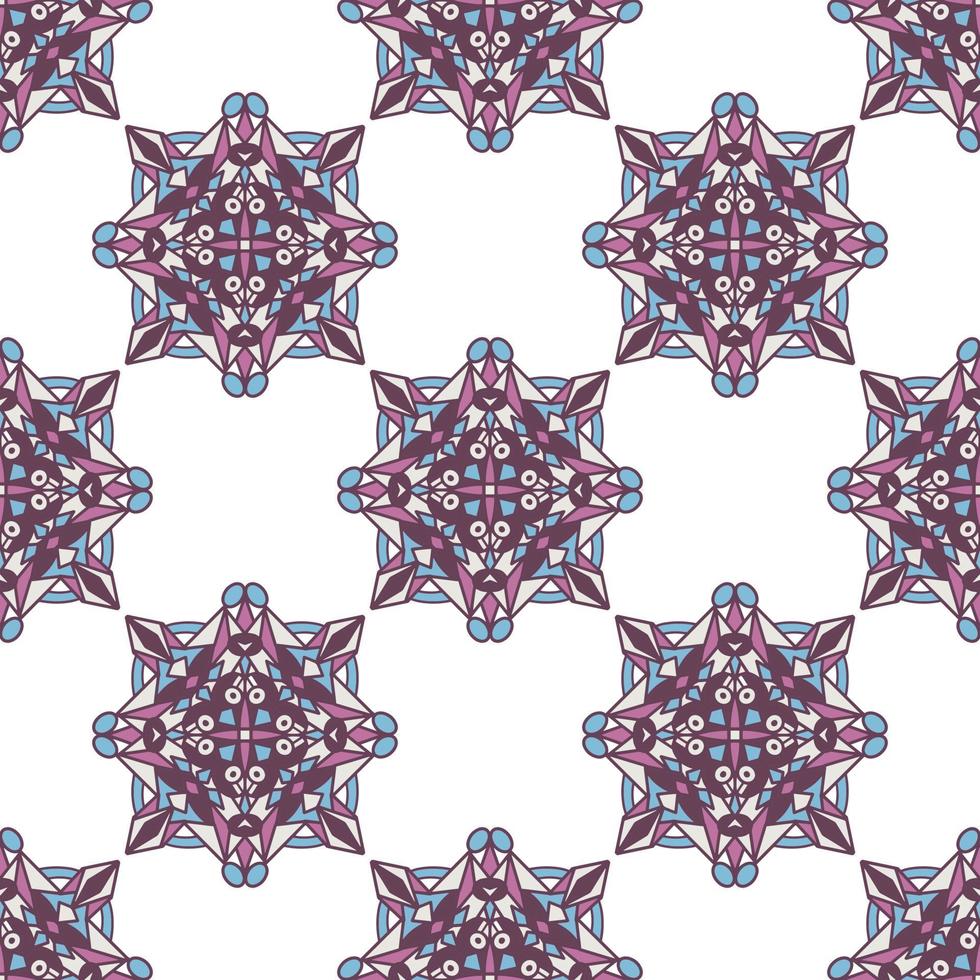 creatieve etnische stijl vierkante naadloze patroon. uniek geometrisch vectorstaal. perfect voor schermachtergrond, site-achtergrond, inpakpapier, behang, textiel en oppervlakteontwerp. trendy boho-tegel. vector