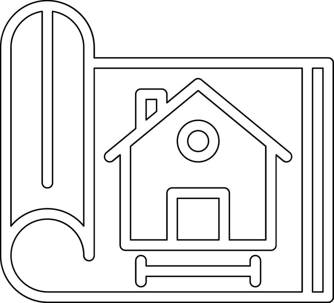 huis blauwdruk vector icoon